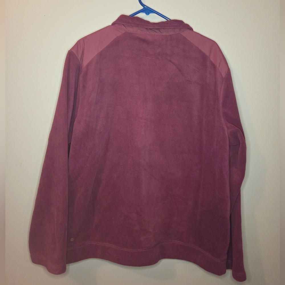 Men's XL All In Motion Polartec Fleece Jacket Coat NWT Burgundy - Picture 2 of 11